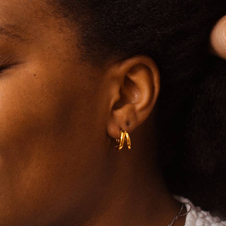 Jada Double Baby Hoops for wholesale by Fran's Hause