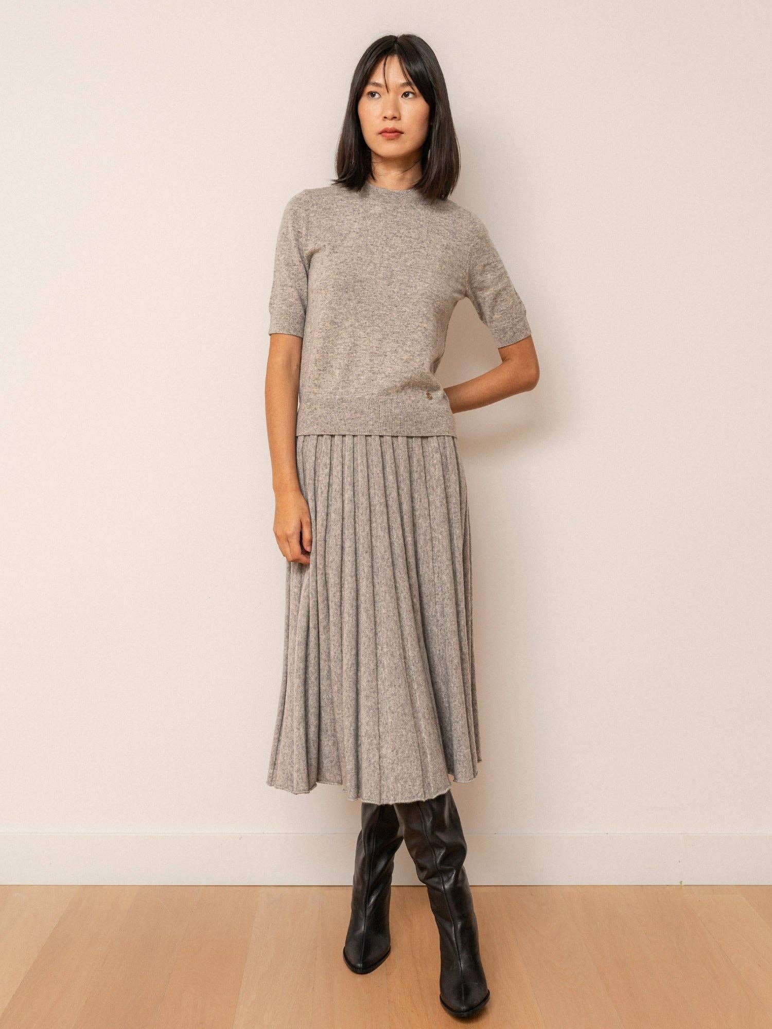 Bel Cashmere S.C. - Wholesale Skirt - Women's - Julietta Skirt Grey2