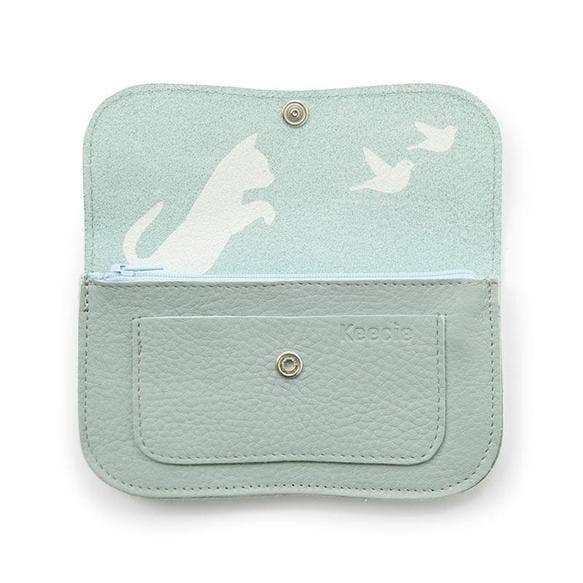 Keecie - Wholesale Wallet - Women's - Wallet, Cat Chase Medium, Dusty Green1