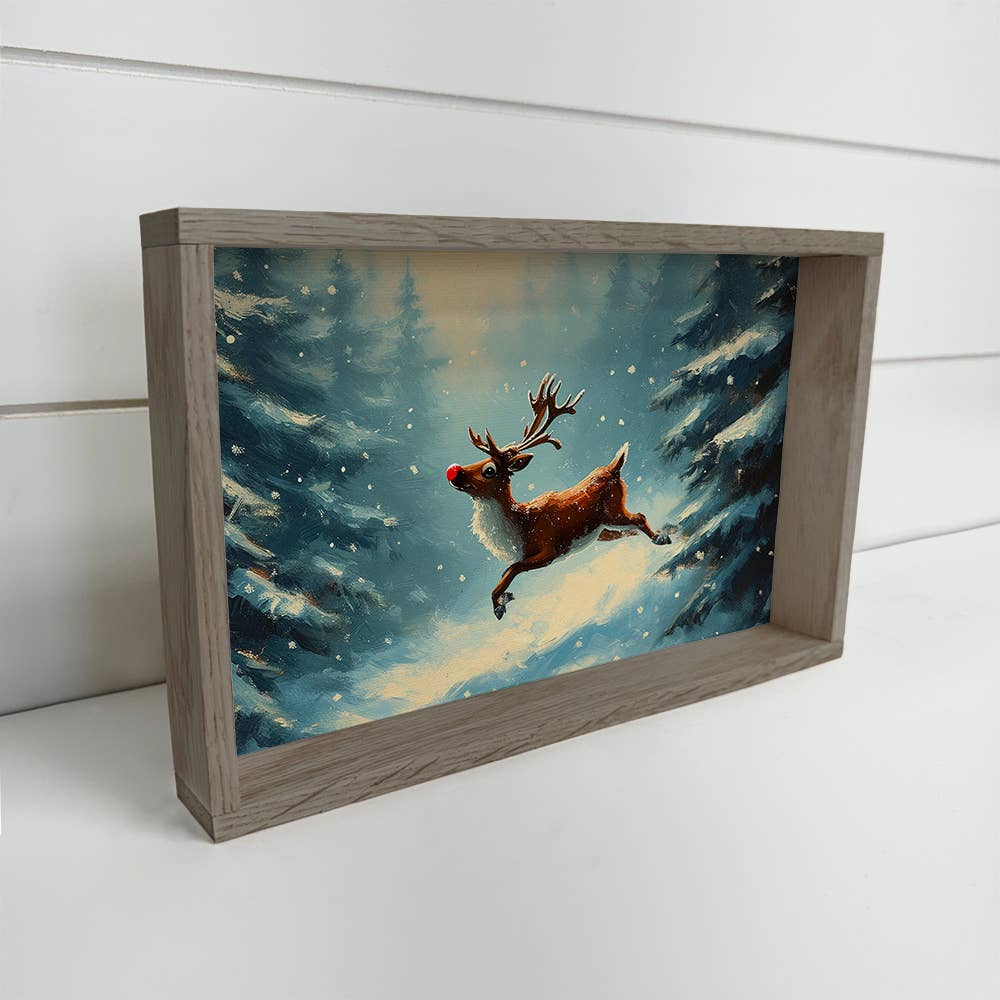 Hangout Home – wholesale Art print – Rudolph the Red Nosed Reindeer - Christmas Canvas Art 0
