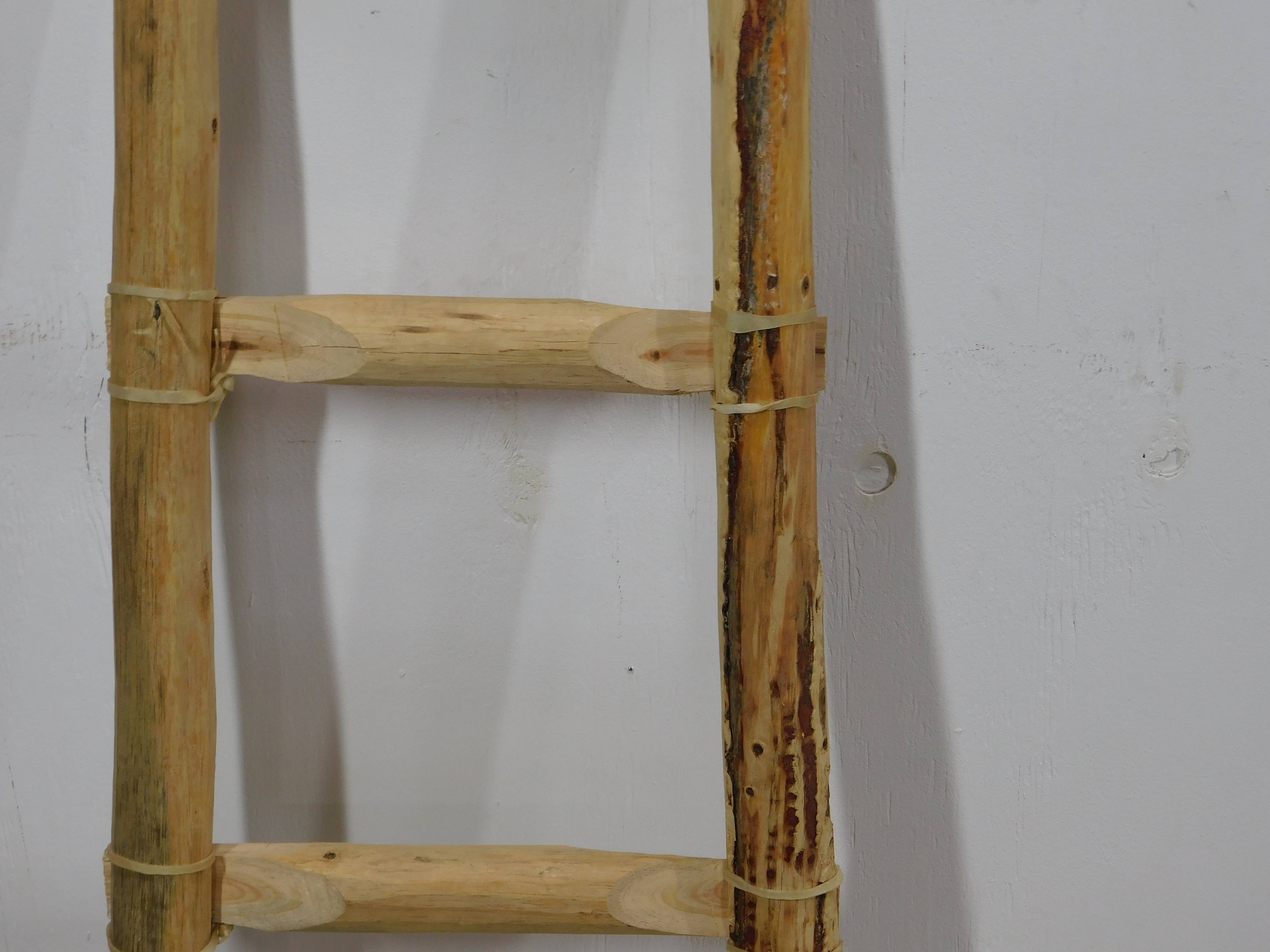My Amigos Imports - Wholesale Free Standing Shelf - Great Buy-#6-Blanket Wood Kiva Ladder-Farmhouse-4ft-Rustic7