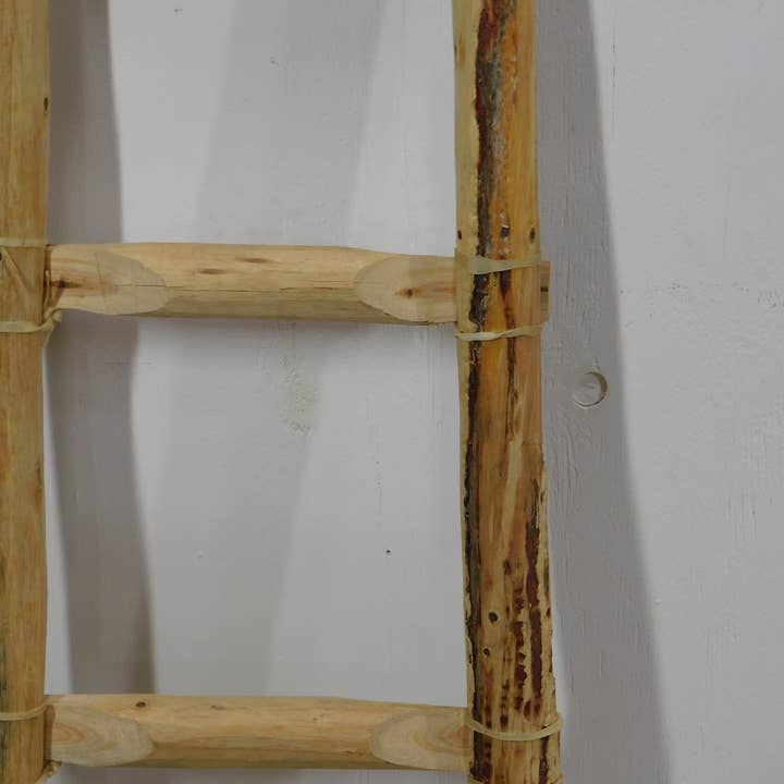My Amigos Imports - Wholesale Free Standing Shelf - Great Buy-#6-Blanket Wood Kiva Ladder-Farmhouse-4ft-Rustic7