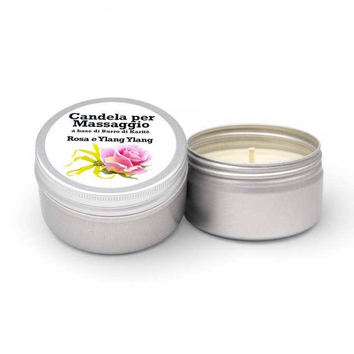 I36 |Vela de Massagem 100ml Rosa e Ylang Ylang por atacado de pirotta srl