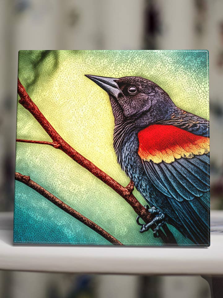 Red-Winged Blackbird – Vibrant Songbird Art on Ceramic Tile and other Purchase Wholesale blackbird. Free Returns & Net 60 Terms on Faire trending on Faire.