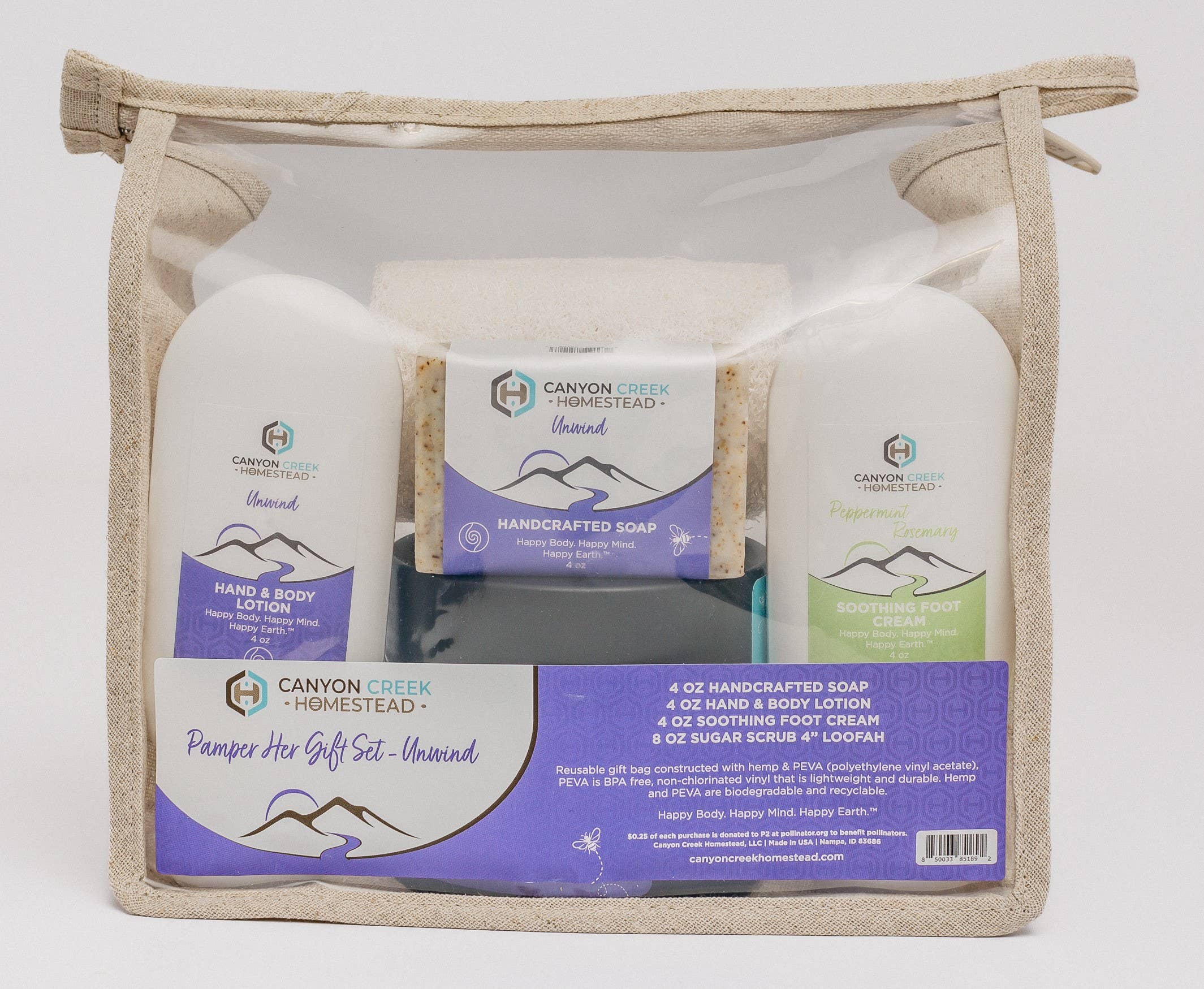 Canyon Creek Homestead LLC - Wholesale Bath & Body Set - Pamper Her Gift Set Unwind Peppermint Lavender1
