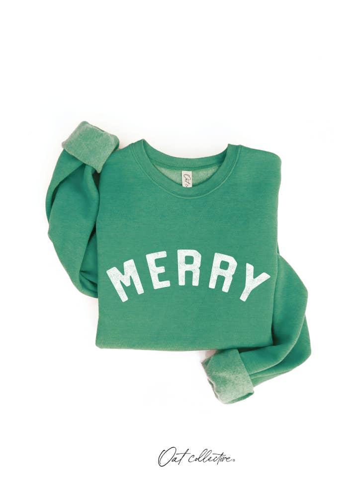 OAT COLLECTIVE - Wholesale Graphic Sweatshirt - Women's - MERRY Graphic Sweatshirt