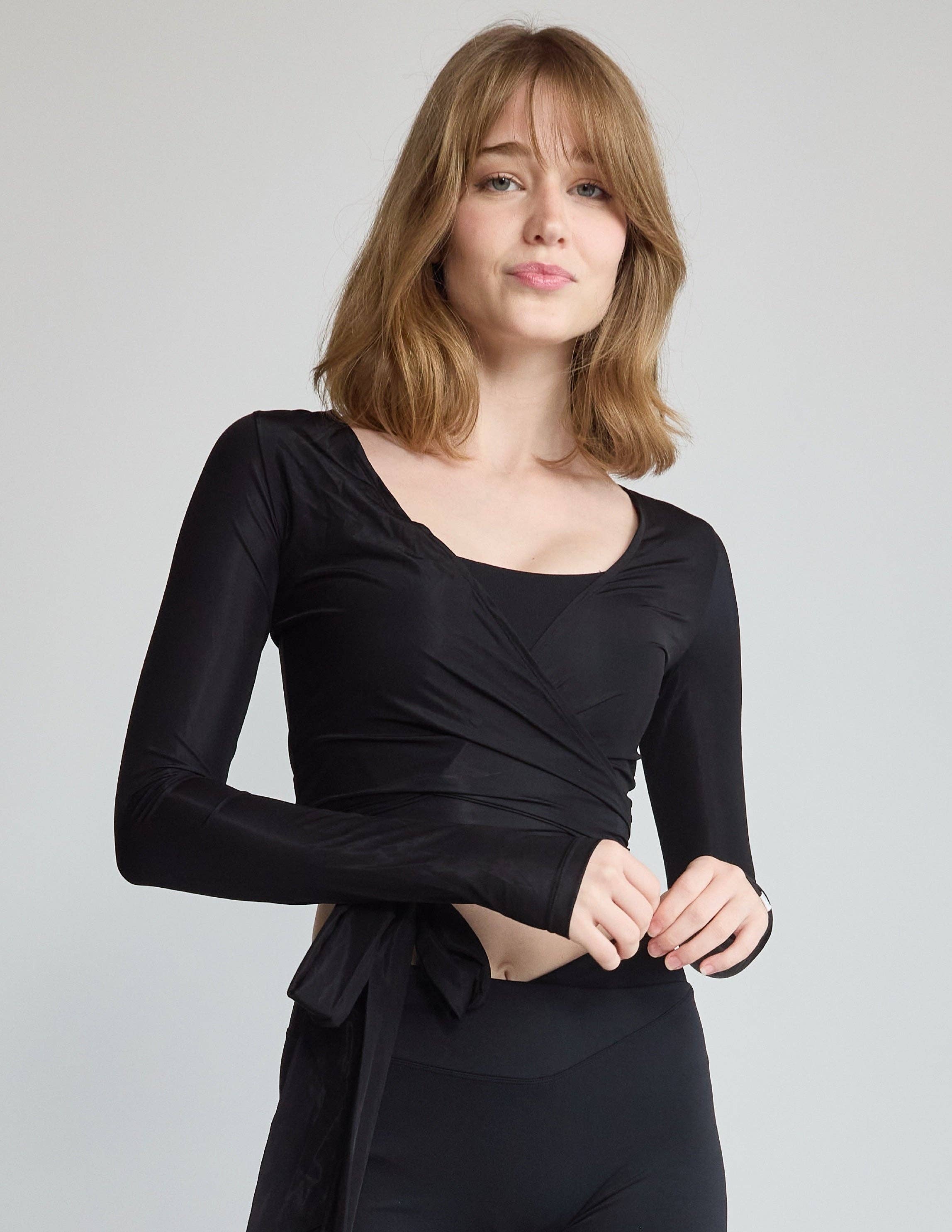 LUCKY HONEY - Wholesale Athletic Top - Women's - The Ballet Mesh Wrap3