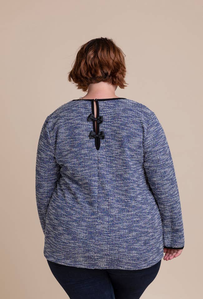 Pomme Rouge Paris - Wholesale Tunic - Women's - Blue mottled tunic (C6177)