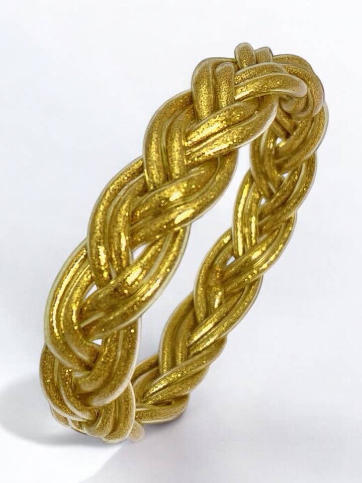 Braided bracelet 324CA04 for wholesale by BYREN | ÉLINE L'ATELIER