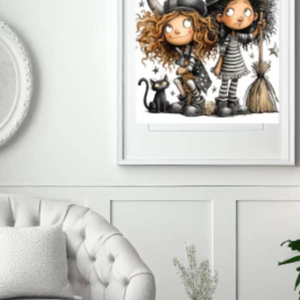 The Boozy Bookworm Art Kits - Wholesale DIY Craft Kit - Kids - Little Witches Halloween DIY Painting Art Kit ~ 2 sizes1