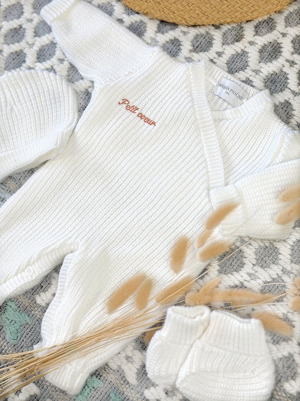 Maison Pioline - Wholesale Clothing Set - Baby - white newborn layette set 3pcs0