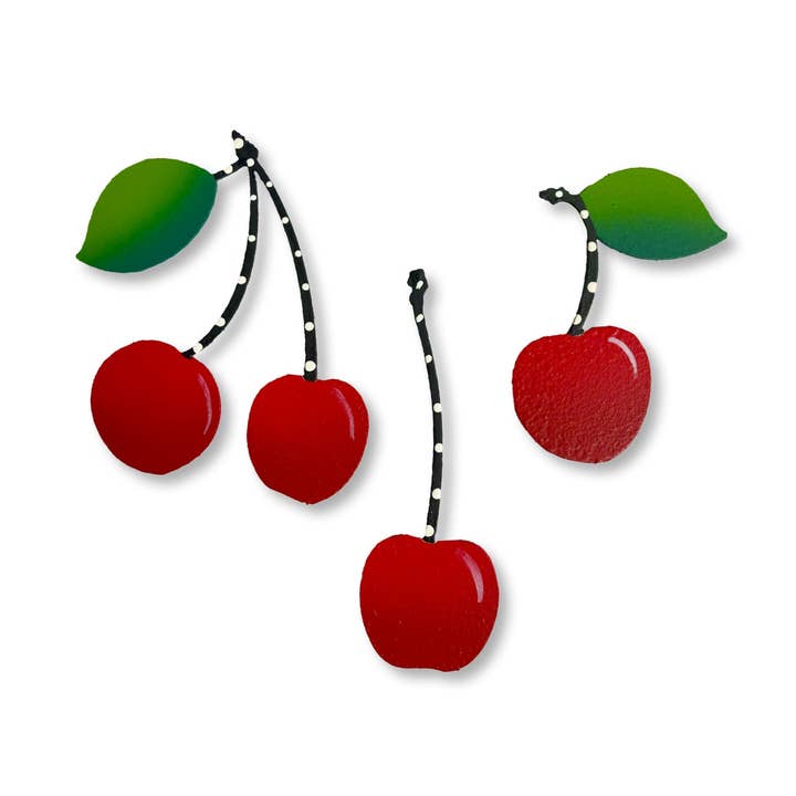 Cherry Magnets S/3, Summer Fruit Decor for wholesale by Roeda Studio