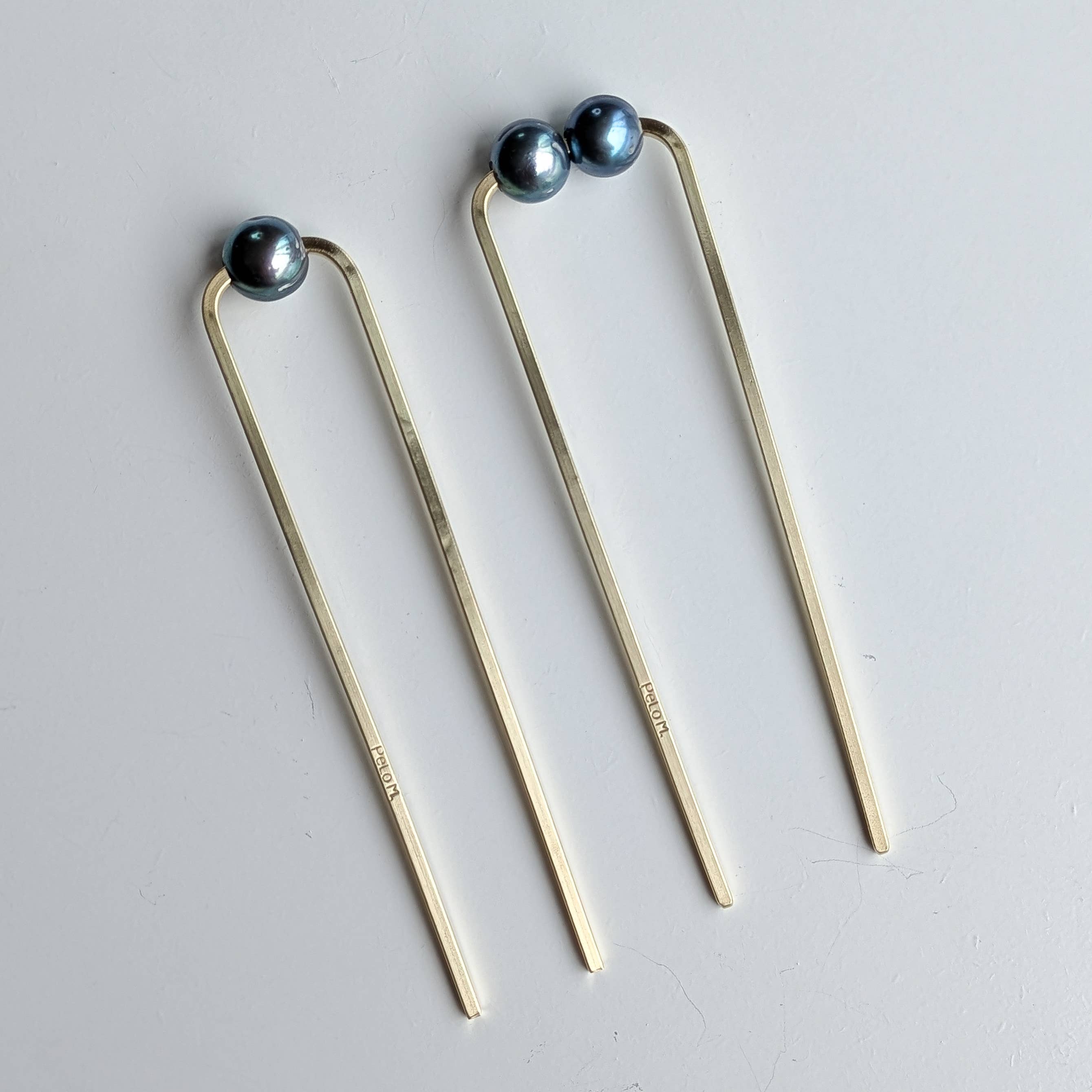 PeLo Modern Hair - Vente Épingles à cheveux - Fourchettes Chunky Pearl - Crème + Minuit4