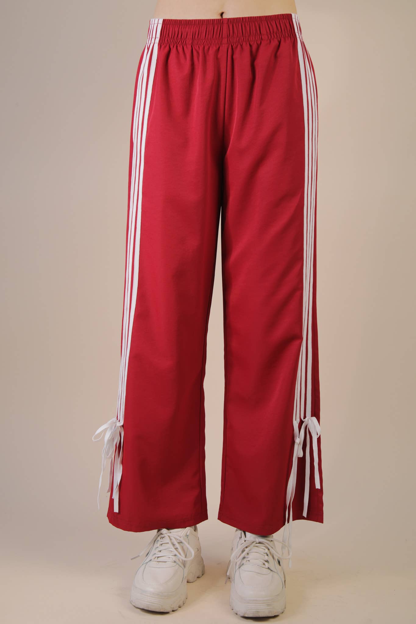 VERY J - Wholesale Pants - Women's - NP70839-Side Ribbon Detail Jersey Pants6