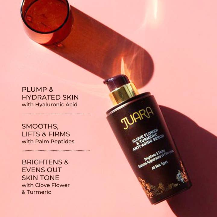 JUARA Skincare – Großhandel Gesichtsserum/-konzentrat – Nelkenblume & Kurkuma Anti-Aging Serum 1,0 Unzen3