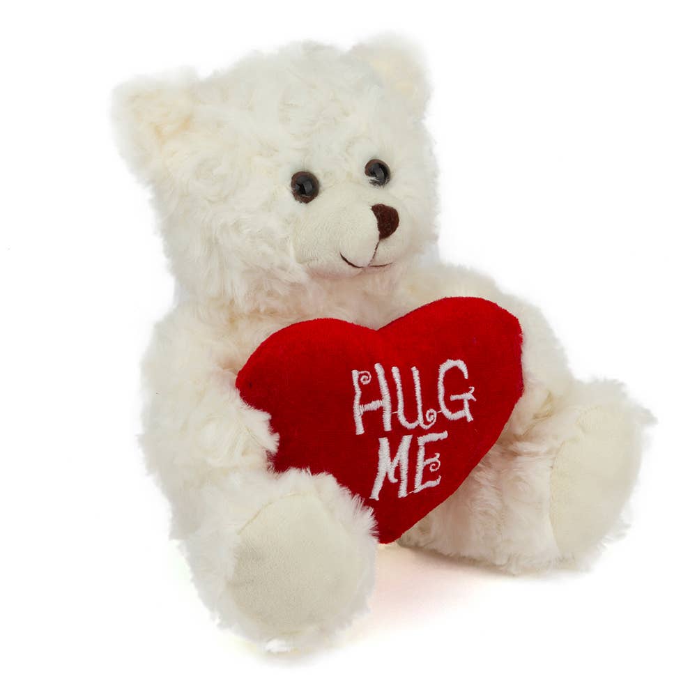 Plushland - Vendita all'ingrosso Peluche - Bambini e neonati - Orsacchiotto di San Valentino da 6" e 9" con un messaggio sul cuore che tiene in mano11