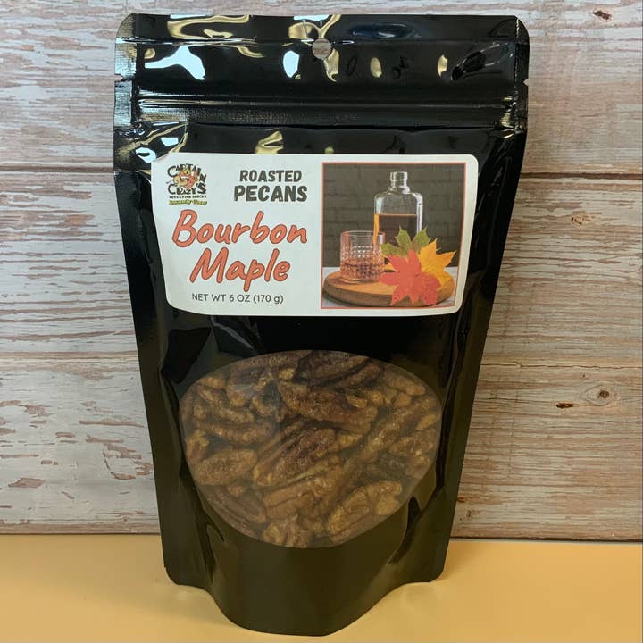 Captain Crazy’s Nuts and Fine Snacks - Wholesale Nuts - JIM BEAM BOURBON Maple Brown Sugar Pecans | Boozy Nuts