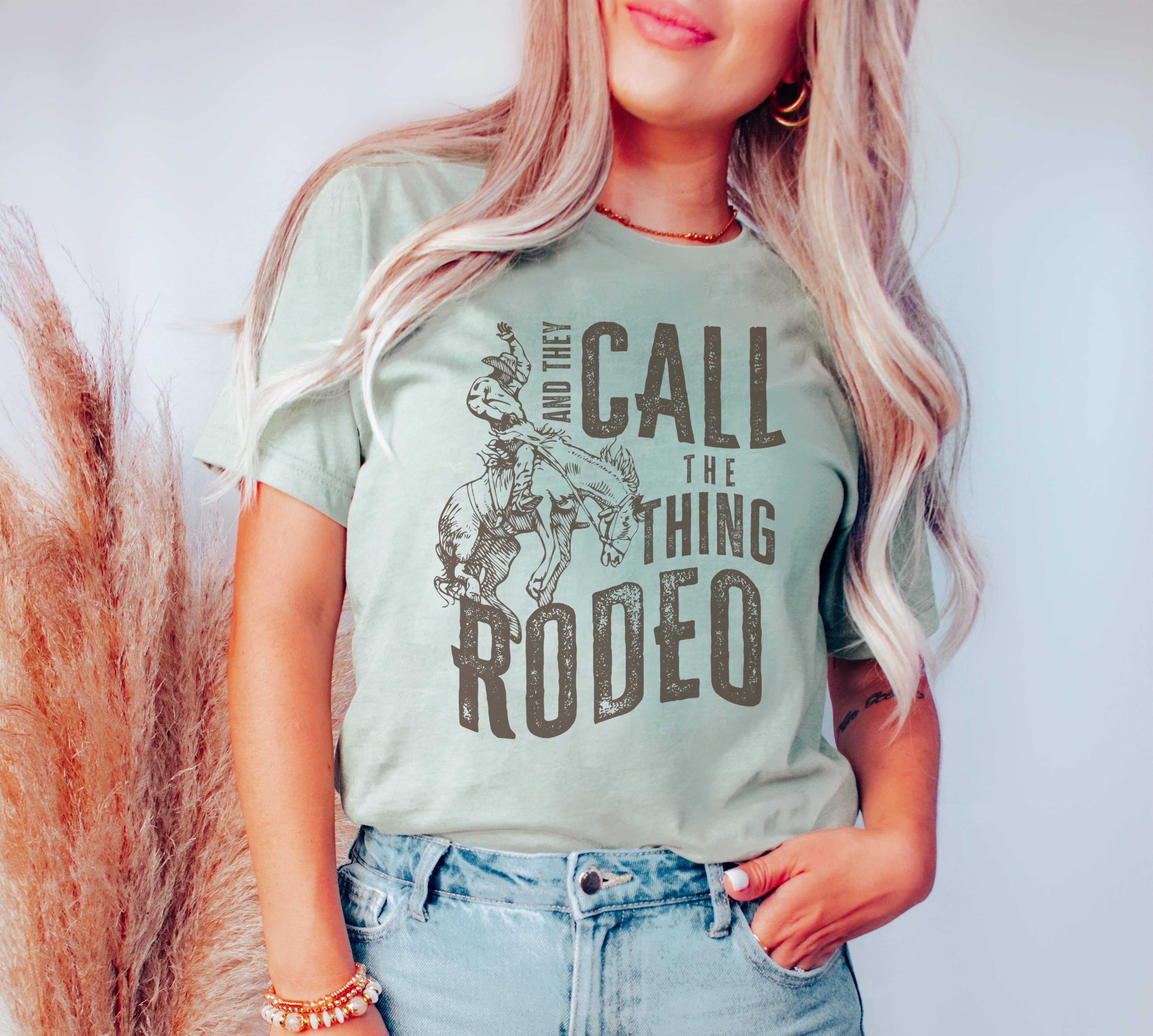 Amy Anne Apparel Inc - Wholesale Screen Printed T-Shirt - Women's - They Call The Thing Rodeo Graphic Tee | Western Shirt4