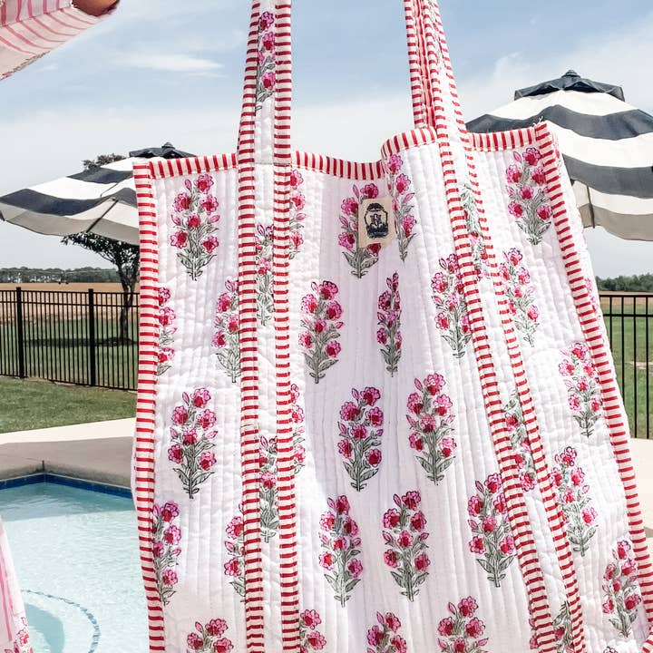 Heart of Grace - Wholesale Tote Bag - Women's - Morning Glory | Regular Quilted Tote Bag