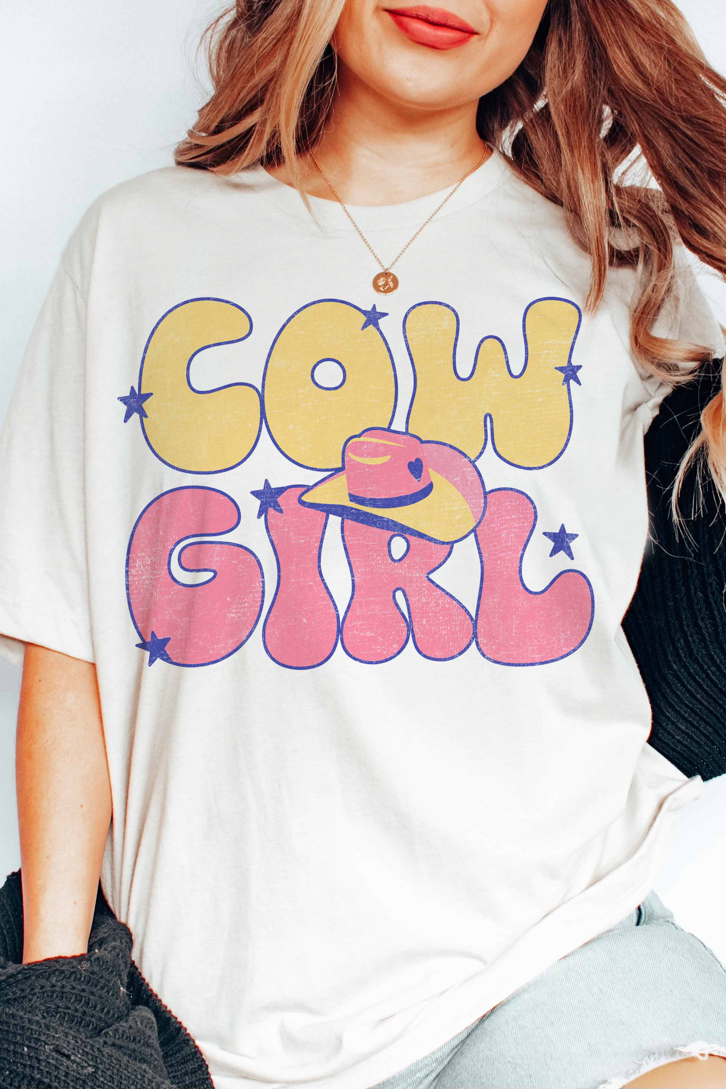 GOOD DAY STREET – wholesale T-shirts med screentryck – Dam – [G1313X-TS] - COWGIRL GRAFISK TEE1