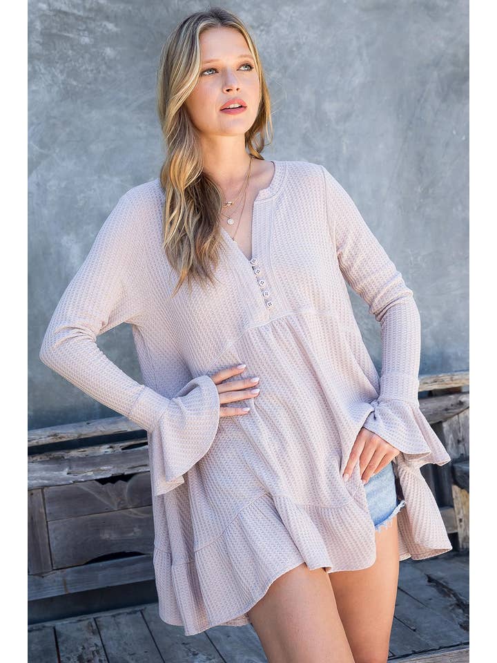 Sweet Lovely by Jen - Wholesale Tunic - Women's - SW275 - Waffle Knit Flare Top97