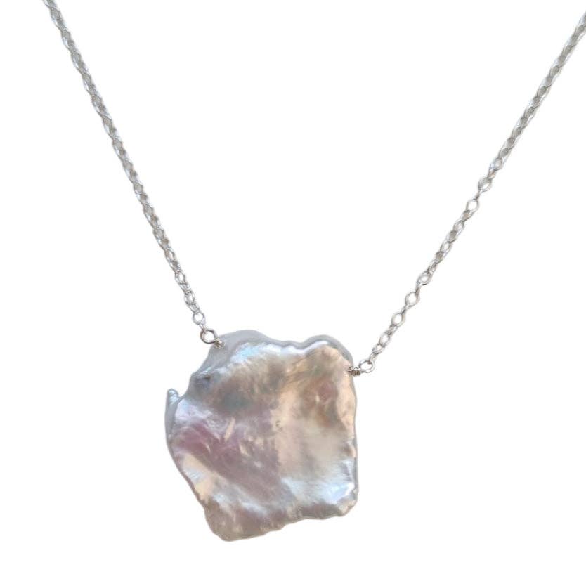 PearlGem Designs - Wholesale Pendant/charm necklace - Keshi Freshwater Pearl 14k Gold filled Gold or Sterling Silver Necklace0