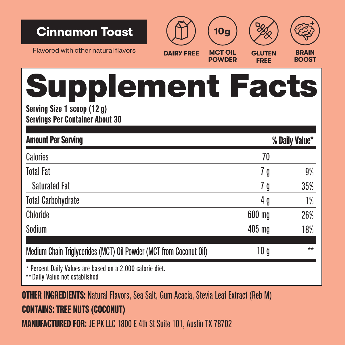 Perfect Keto - Wholesale Protein/Superfood Powder - MCT Oil Powder- Supports Cognition and Satiety, Brain Boost21