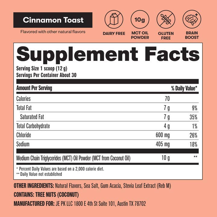 Perfect Keto - Wholesale Protein/Superfood Powder - MCT Oil Powder- Supports Cognition and Satiety, Brain Boost21