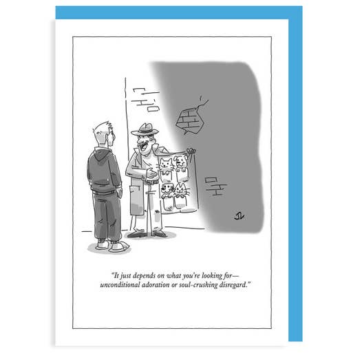 Nelson Line - Wholesale Everyday Greeting Card - (H) DEPENDS ON WHAT YOU'RE LOOKING FOR - 5 x 7 NEW YORKER