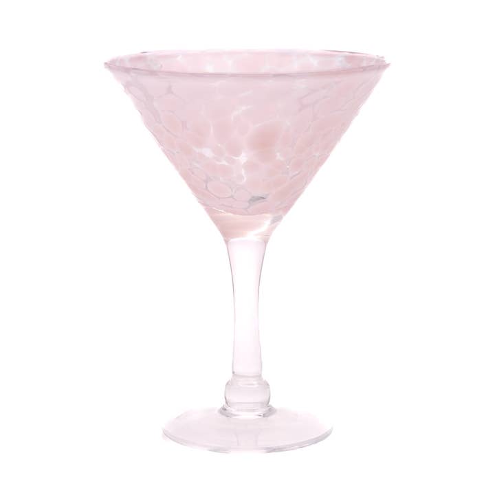 Large Martini Glass: Blush Pink for wholesale by The Glass House Wholesale Interiors Ltd.