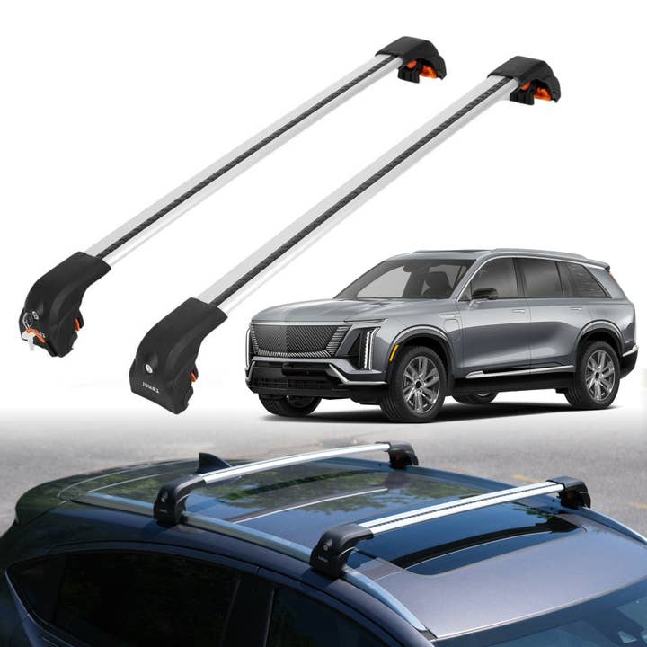 Heavy Duty Roof Rack Crossbars for Cadillac VISTIQ 2026 w/ Flush Rails for wholesale by Erkul Auto USA