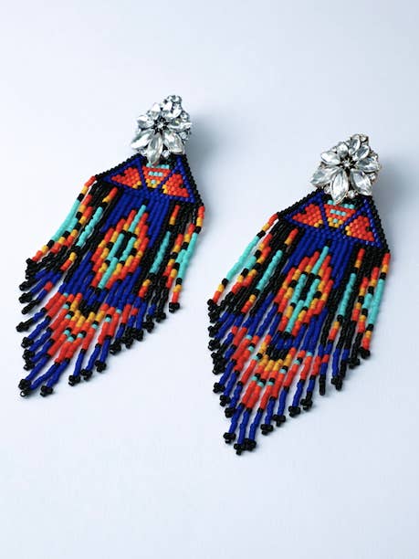 Pendientes colgantes de fibra de vidrio Marea, fabricados en Colombia para venta al por mayor de Moonbow Creative Jewelry