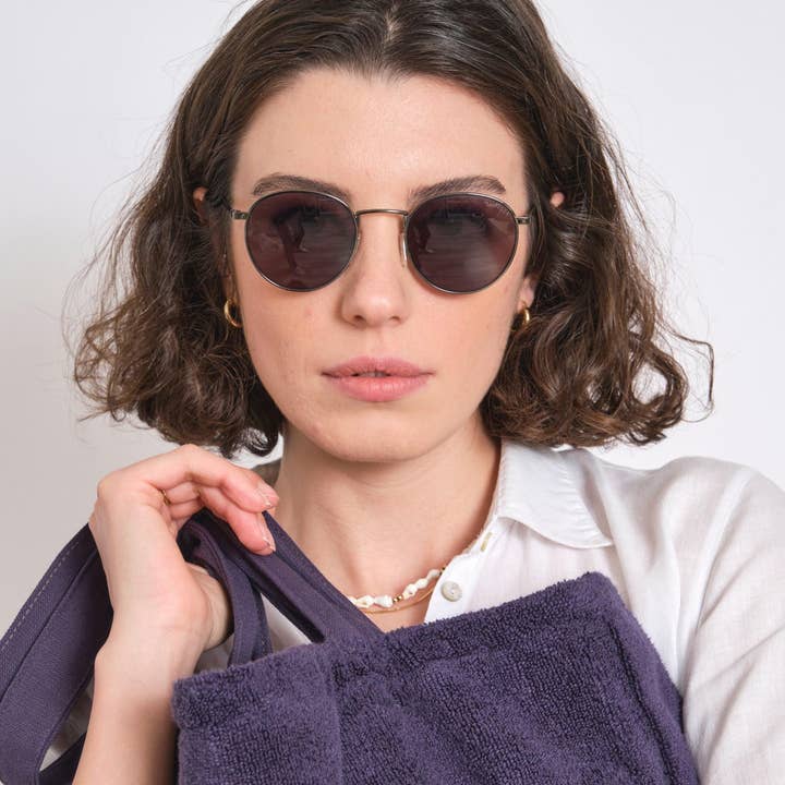 Strand- og pooltaske i navyblå for engroshandel hos Luzia