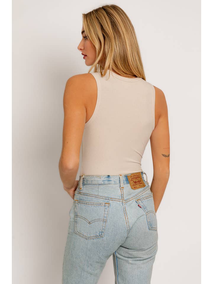 LE LIS - Wholesale Bodysuit - Women's - ROUND NECK SLEEVELESS BODYSUIT6