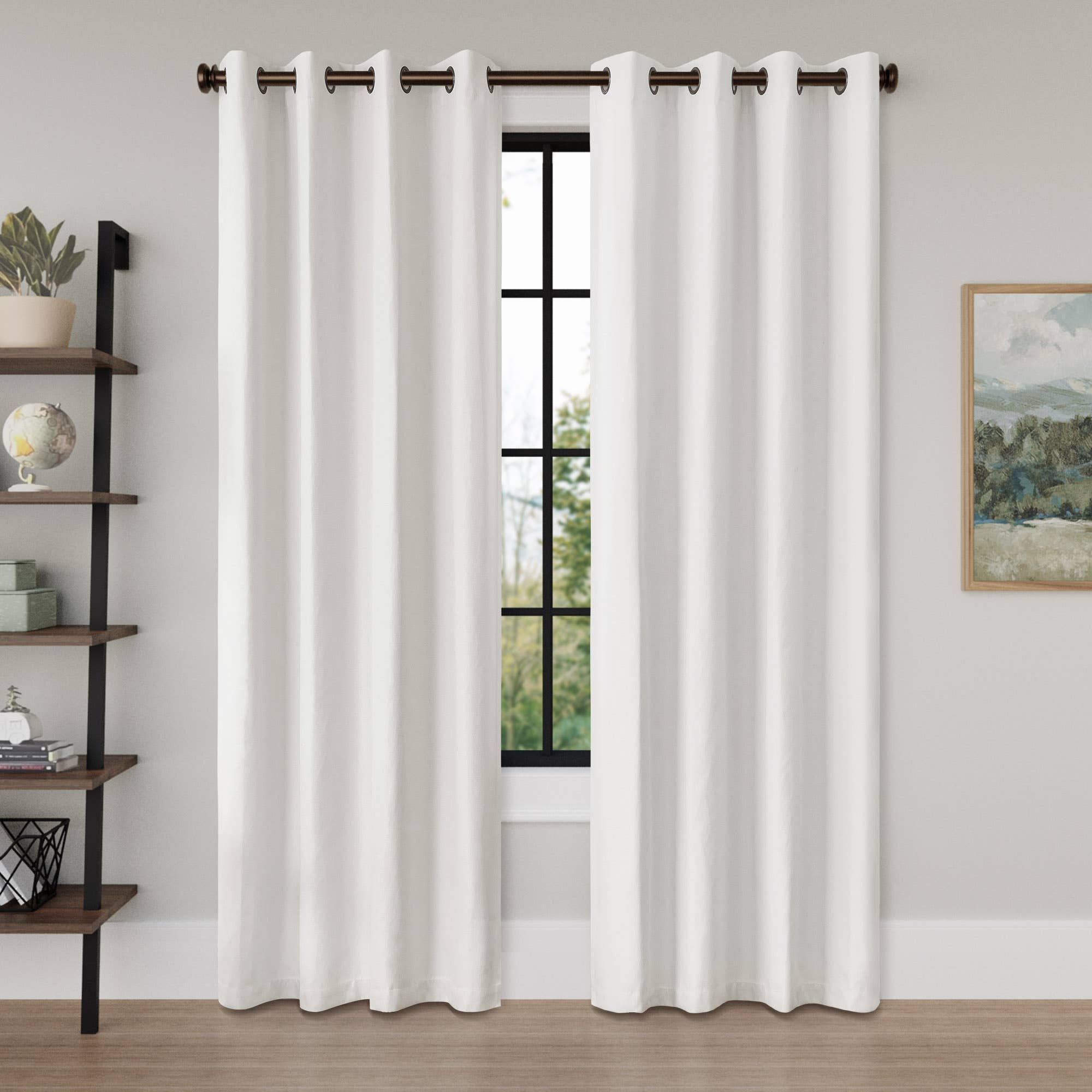 Awesome Home – Großhandel Vorhang – Verdunkelungsvorhänge mit Leinenstruktur und Ösen, 2 Paneele62