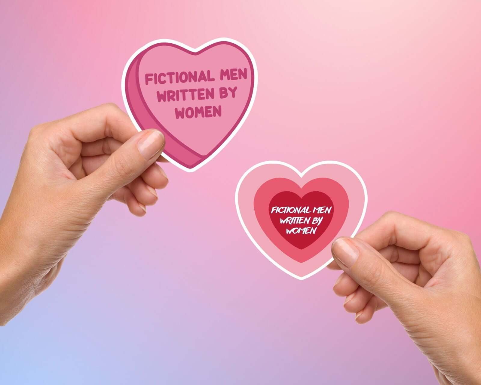 Bookish Queen - Wholesale Sticker - Book Lover "Fictional Men Written by Women" Sticker - Romance Readers0