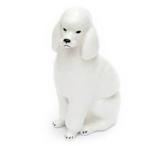 Golden Cockerel - Wholesale Decorative figurine - White Poodle Dog Figurine0