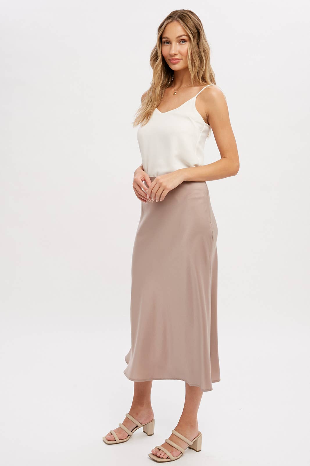 Bluivy – Engroshandel Nederdel - Dame – Midi nederdel i satin6