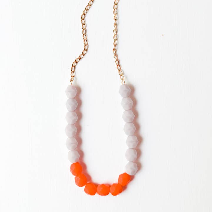 Nest Pretty Things - Wholesale Beaded/Pearl Necklace - Two-Tone Glass Bead Necklace on 24K Gold Chain- 12 colors8