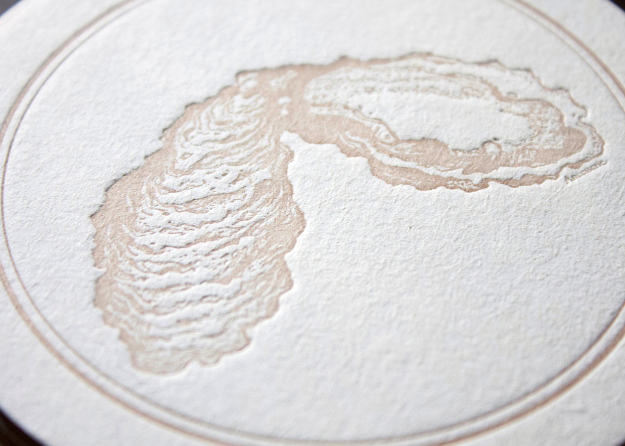Ancesserie Letterpress - Wholesale Coasters - Pearl Oyster Coasters1