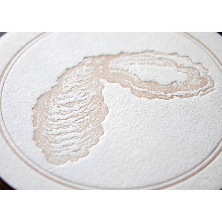 Ancesserie Letterpress - Wholesale Coasters - Pearl Oyster Coasters1