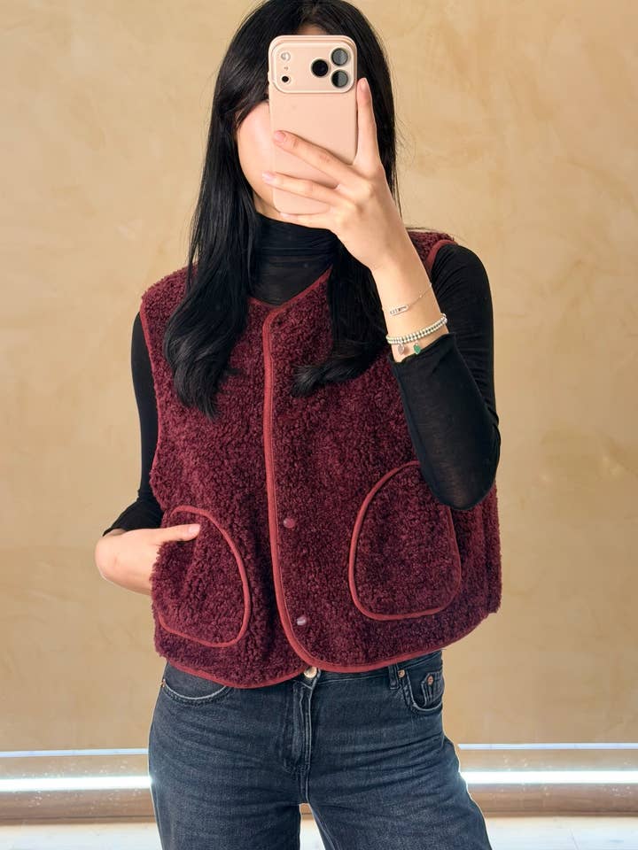 Colete sem mangas com bolsos J52061 por atacado de Joyna