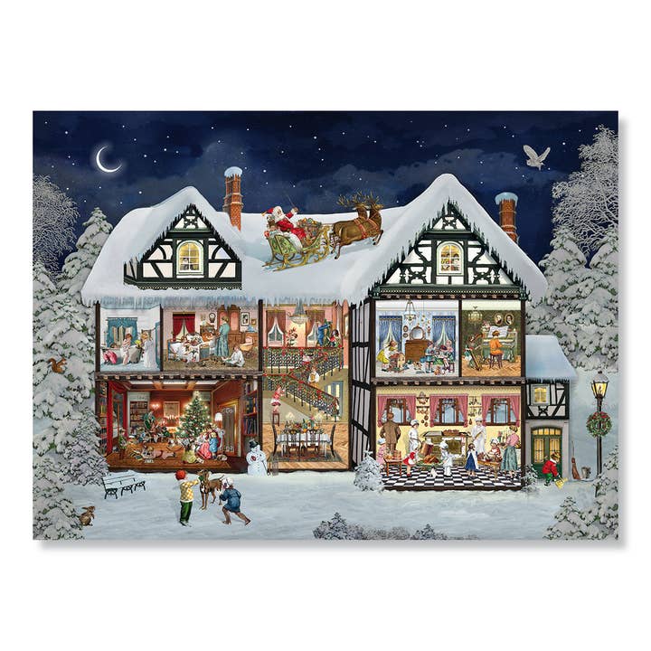 Christmas Time In The House A3 Advent Calendar for wholesale by Alison Gardiner Designs