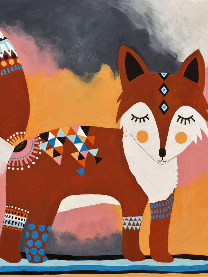 Print - Fox kid art for wholesale by Jessica Swift