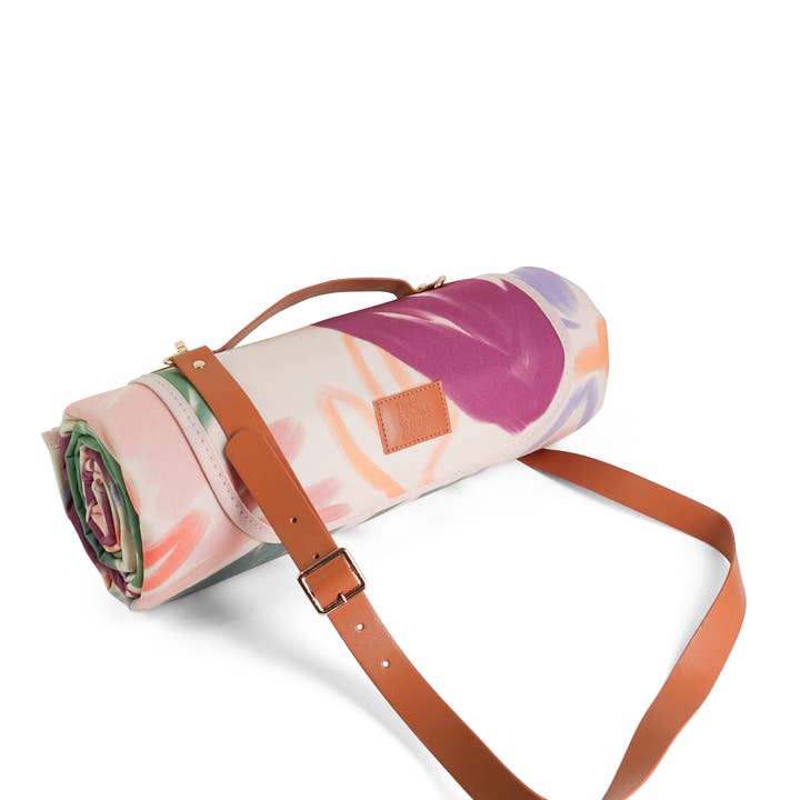 The Somewhere Co. - Wholesale Picnic Blanket - Miss Monet Picnic Rug Blanket with waterproof backing