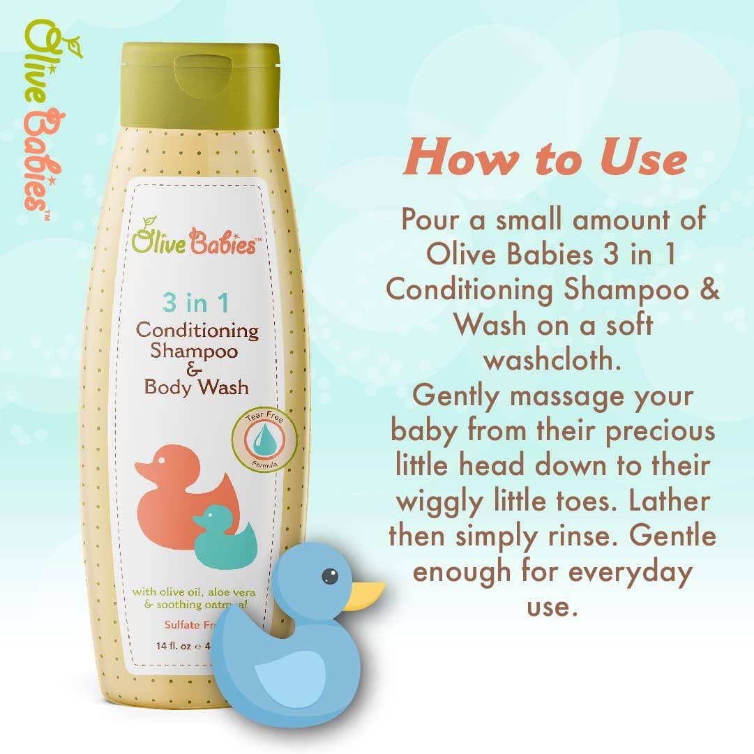 Hair Konection Corporation - Wholesale Hair Shampoo - Kids & Baby - Olive Babies 3 in 1 Conditioning Shampoo & Body Wash 3in 11