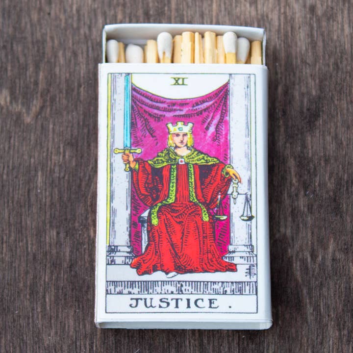 Boîte d'allumettes Tarot - Justice • Accessoires pour bougies • Allumettes pour la vente par Most Amazing