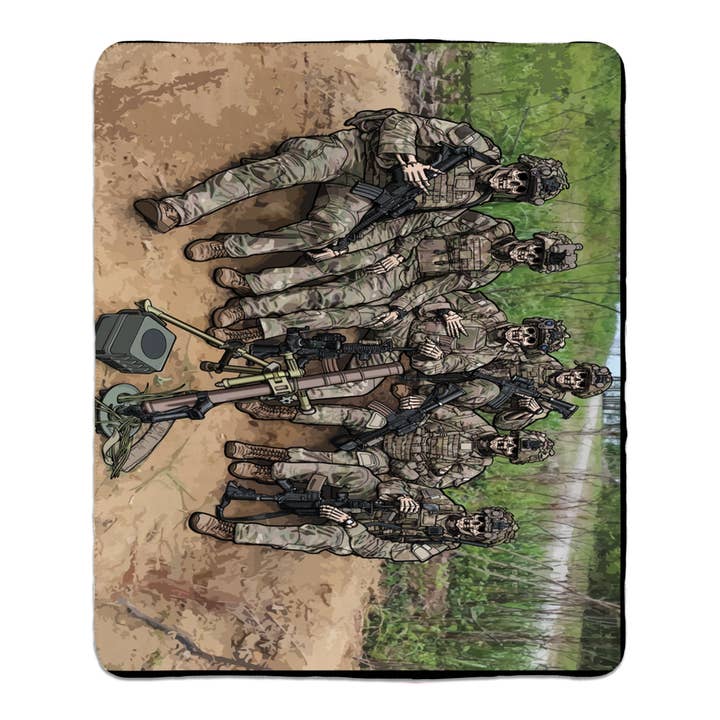 Mortars fleece-tæppe for engroshandel hos Platoon Daddy LLC