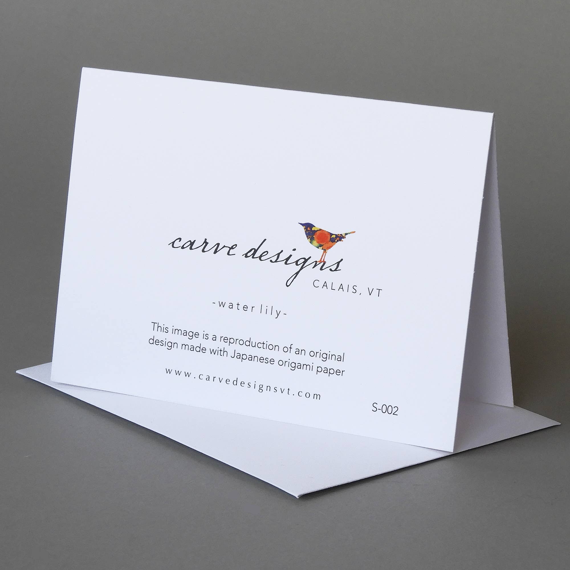 Carve Designs - Wholesale Everyday Greeting Card - Waterlily 1