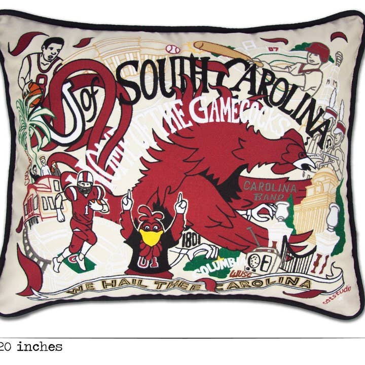 catstudio - Wholesale Throw/Decorative Pillow - South Carolina, University of Collegiate Embroidered Pillow